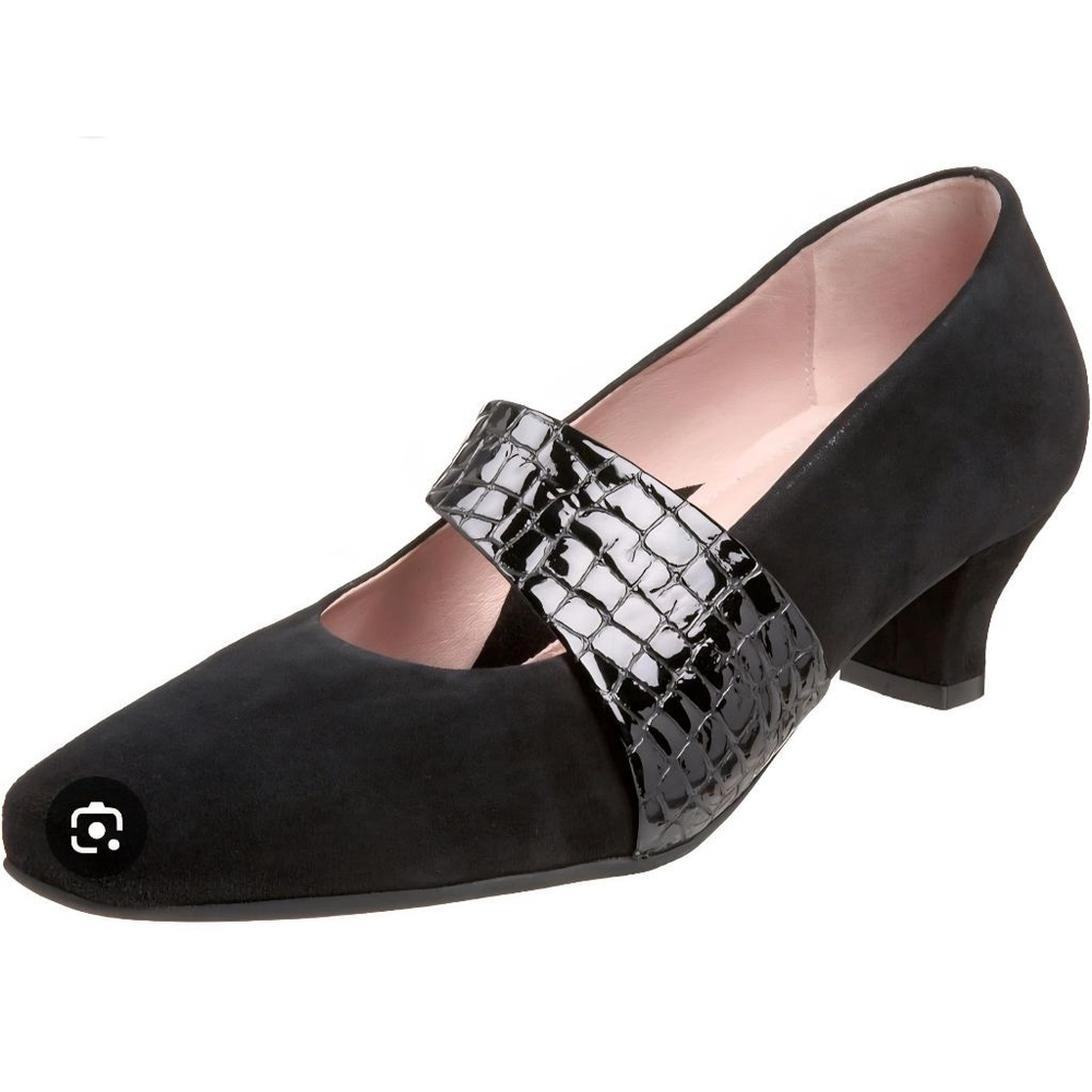 BeautiFeel Victoria Black‎ Suede Pumps Mary Jane Heels Size 41 10